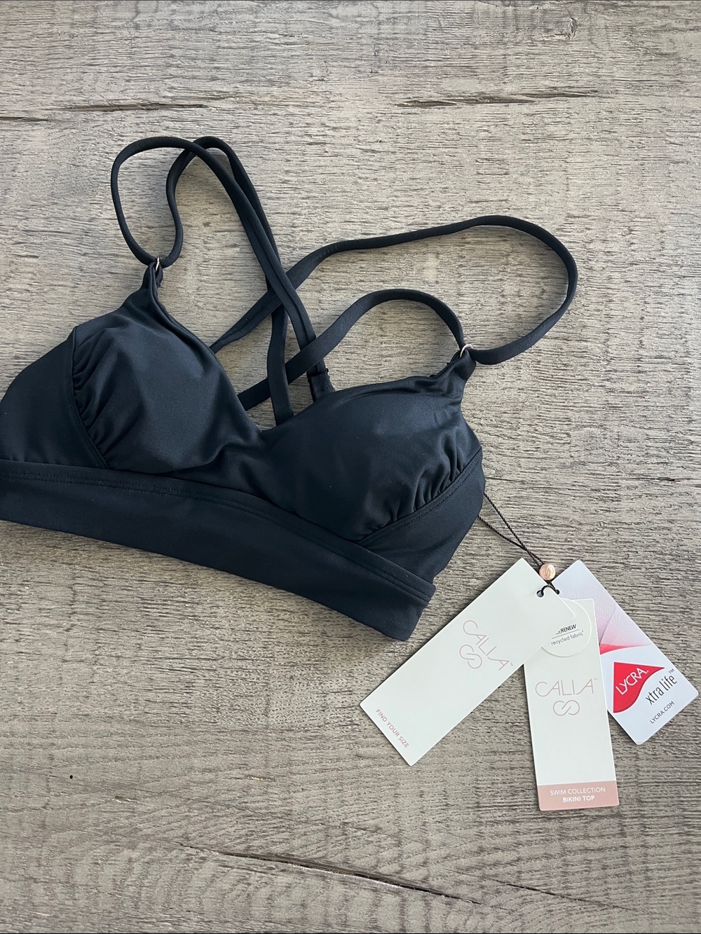Calia Black Swim Bikini Top XXS